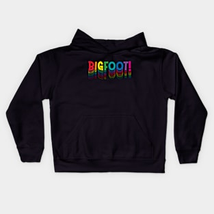 Bigfoot! (rainbow) Kids Hoodie